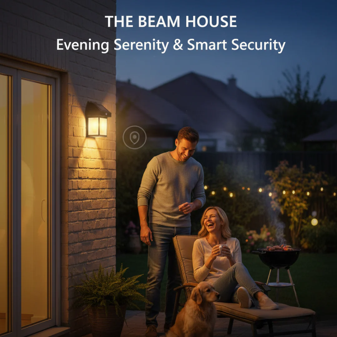 LED Solar Wall Lamp – Outdoor Night Scene