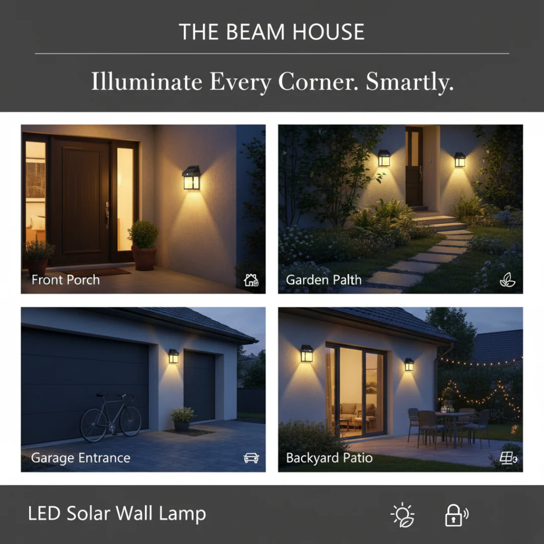 LED Solar Wall Lamp – Easy Installation
